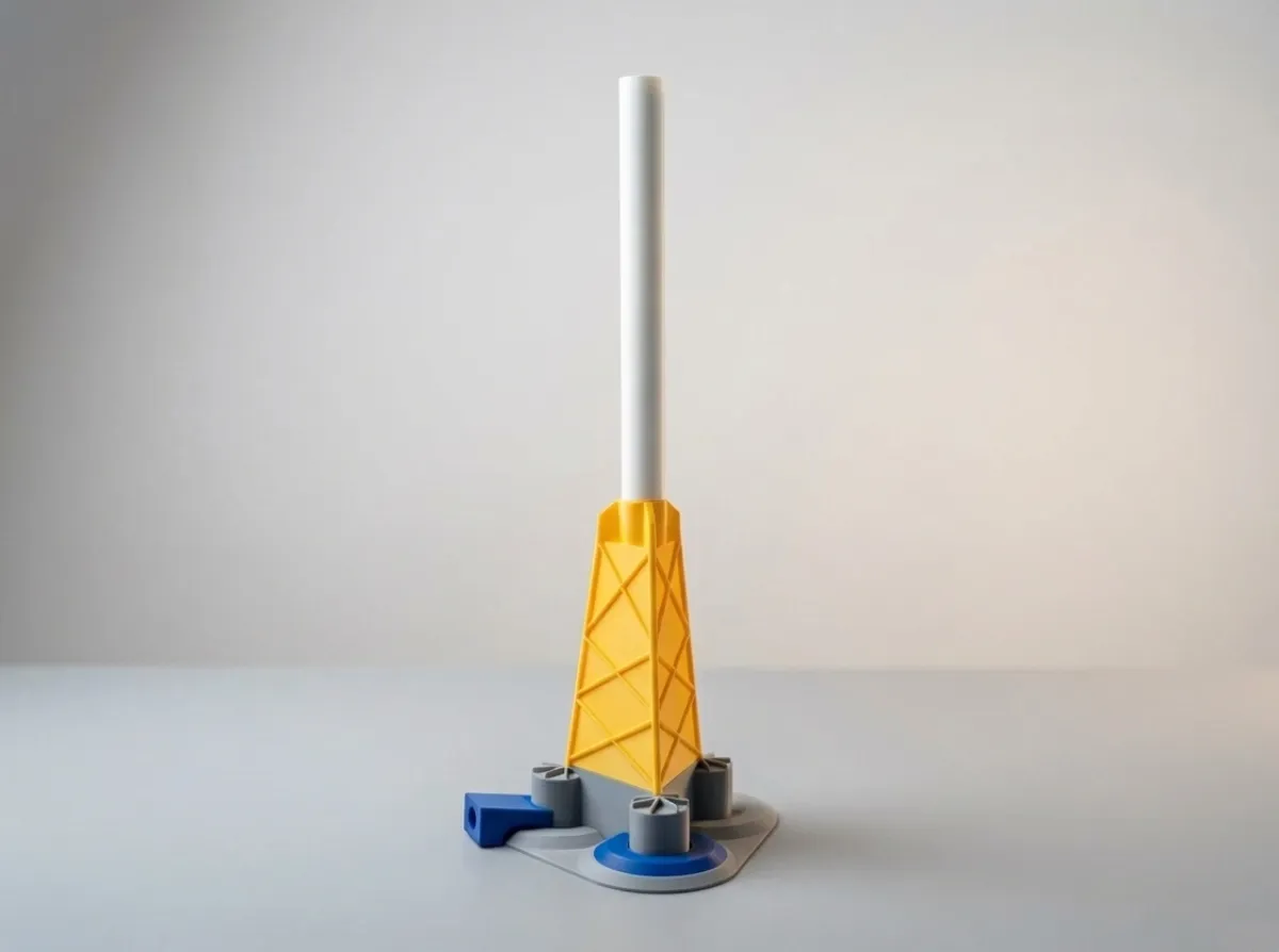 Scale model of tripod foundation